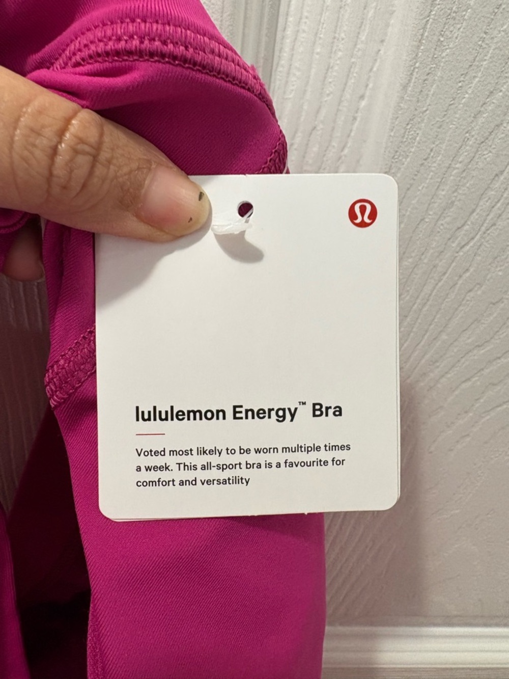Lululemon Ripened Raspberry Energy Bra Size 8 NWT - Picture 5 of 5